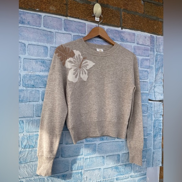 The Westside Cashmere Wool Crew neck sweater beige size XS - Picture 3 of 8